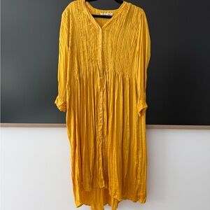 Zara Mustard Long Sleeve Dress